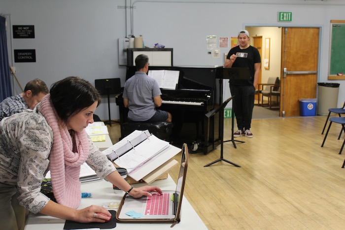 Aimee Holland at a rehearsal for upcoming play, Jesus Christ Superstar. Photo by Lilly Glenister.