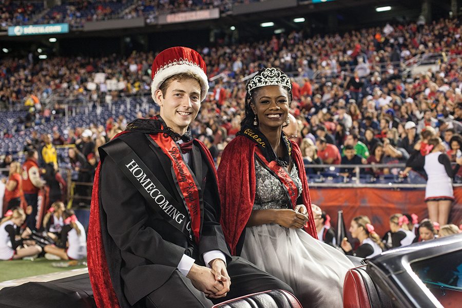Applied mathematics senior Ryan LaMar and kinesiology senior Charmagne Jones were crowned this years homecoming royals Oct. 21.