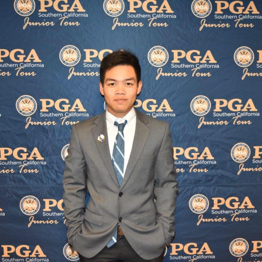 Freshman golfer Puwit Anupansuebsai poses for a picture during the 2016 PGA Southern California Junior Tour.