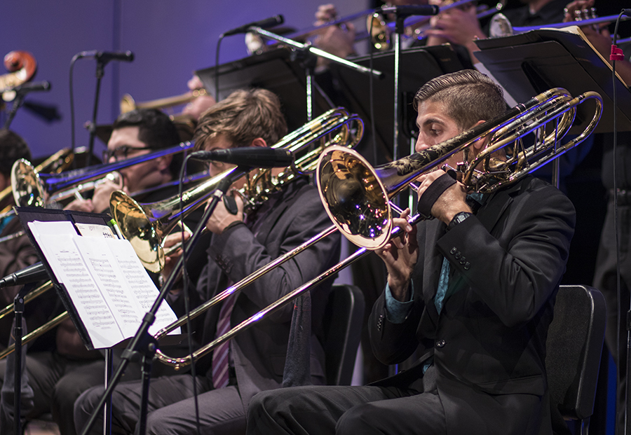 San Diego State’s Jazz Ensemble performed for audiences in the Smith Recital Hall on Nov. 8.