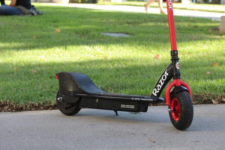 The presence of dockless Razor scooters on campus has increased in the past month, despite not being regulated by the university.