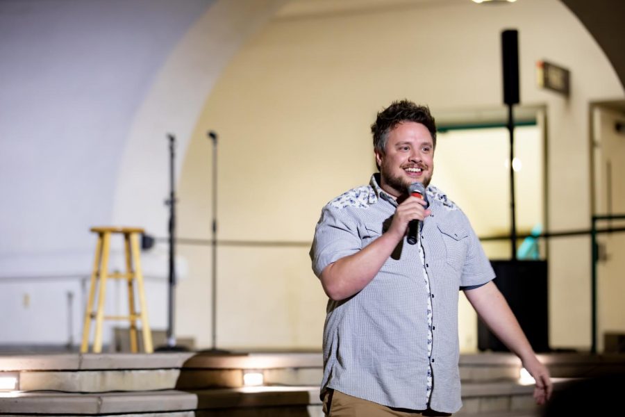 LA comedian Simon Gibson performed in the Aztec Student Union on October 16.