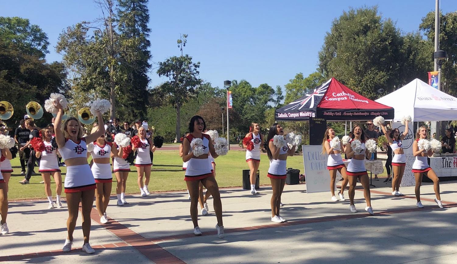 Cheer, band performances highlight SDSU pep rally The