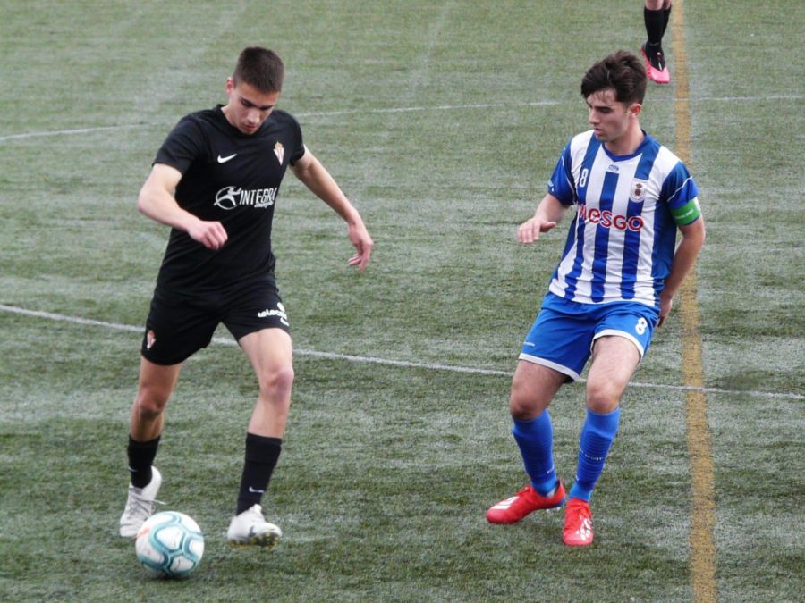 San Diego State mens soccers new midfielder Iñigo Villaldea Eraña (left) played for Sporting de Gijón youth academy the past two seasons. Last year, he tallied nine goals and three assists.