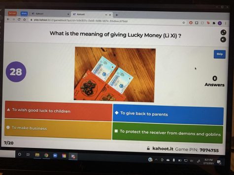 Members of SDSU VSA played a Kahoot! about the traditions of Lunar New Year or "Tet." 