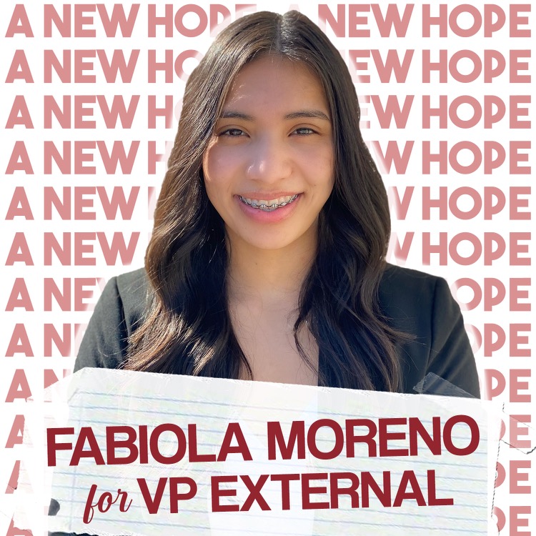 A.S. vice president of external relations candidate Fabiola Moreno
