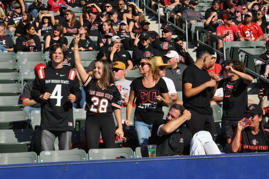 Aztecs fans filled the seats at Dignity Health Sports Park  for the Aztecs matchup against Utah