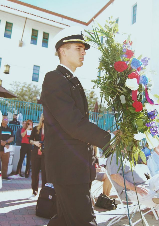 The 25th annual wreath laying ceremony took place at the SDSU War Memorial.