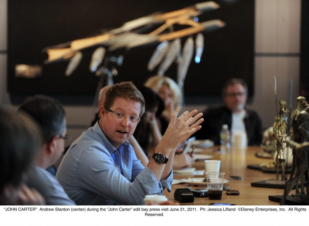 Director Andrew Stanton works with his “John Carter” team. | Courtesy of Walt Disney Studios 