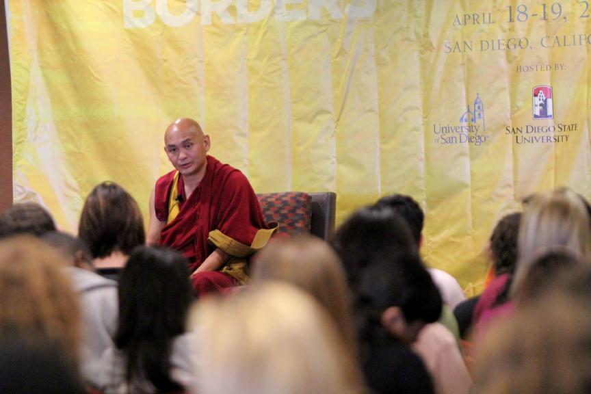 Photo editor Antonio Zaragoza photographed Lama Tenzin, Emissary to His Holiness the Dalai Lama, as he gave a lecture and spoke to students at the Parma Payne Goodall Alumni Center. Visit thedailyaztec.com to read a previous article on Lama Tenzin’s SDSU visit.