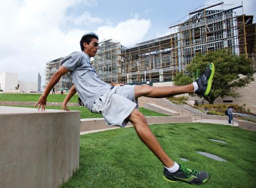 Student finds solace in free-running parkour