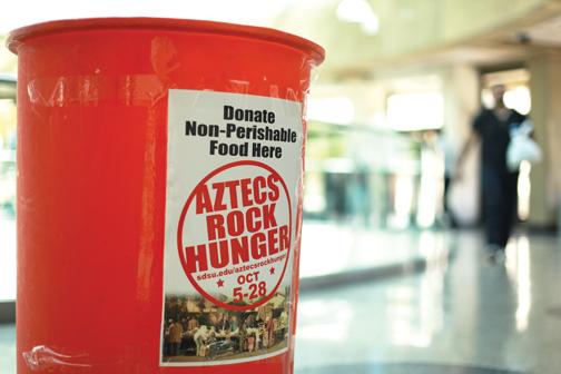 Because of COVID-19, Aztecs Rock Hunger had to plan for this year's food drive virtually, which was viewed as a new opportunity. 