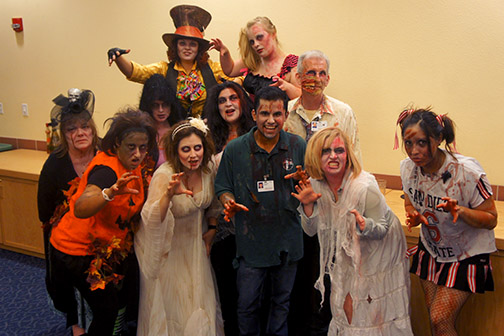 Zombies grooved to Thriller at Cuicacalli