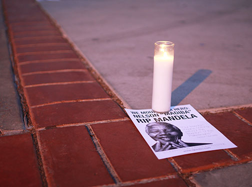 Students for Justice in Palestine hold vigil for Nelson Mandela 