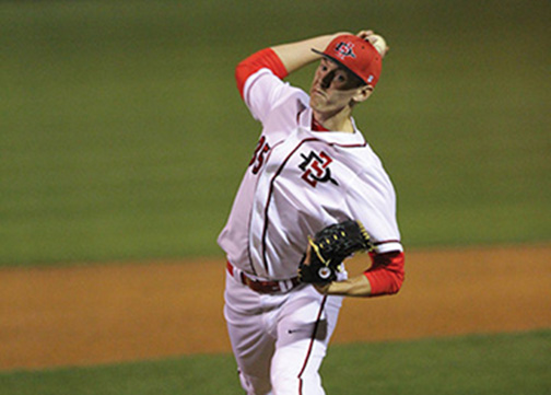 Cederoth pitches the baseball.