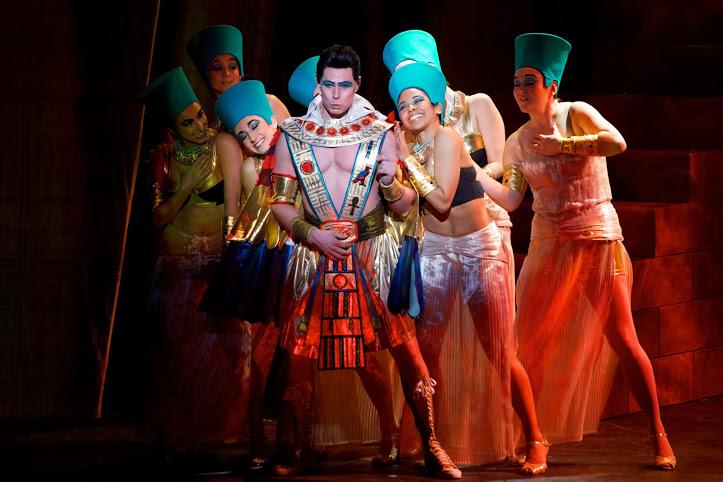 Ryan Williams plays an Elvis-esque pharaoh in an Egyptian themed musical