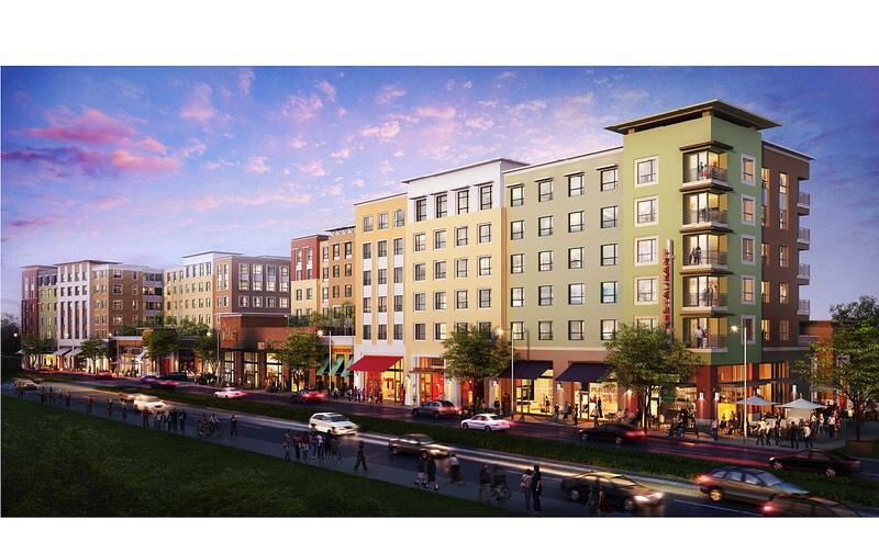 South Campus Plaza will include housing above street-level restaurants and retail stores