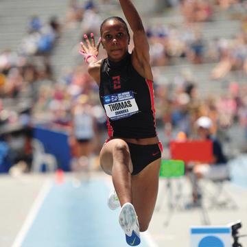 Shanieka Thomas in the triple jump