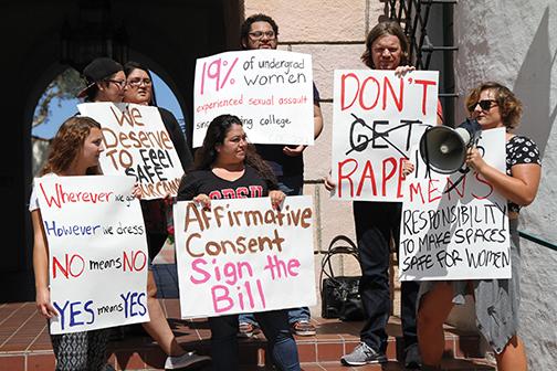 Students rally against recent sexual assaults