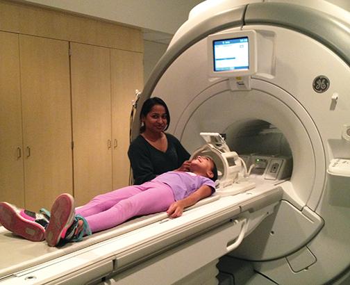 Child getting an MRI