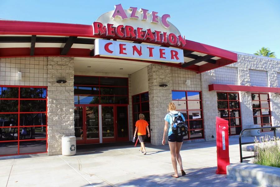 The Aztec Recreation Center entrance