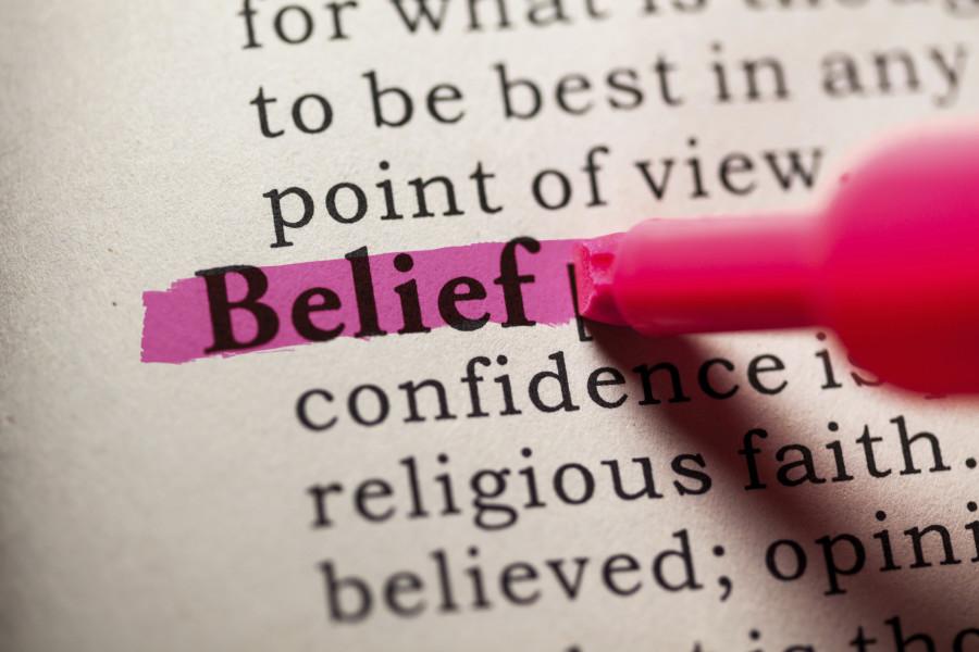 Highlighting the word Belief