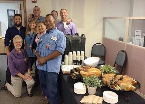Alpha Kappa Psi appreciates faculty and staff with breakfast