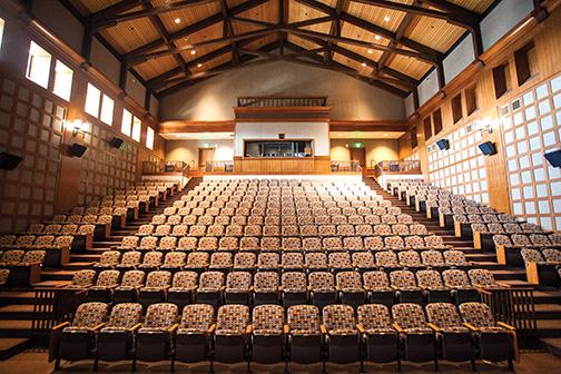 The theatre at Conrad Prebys Aztec Student Union, one of many LEED certified buildings on campus.
