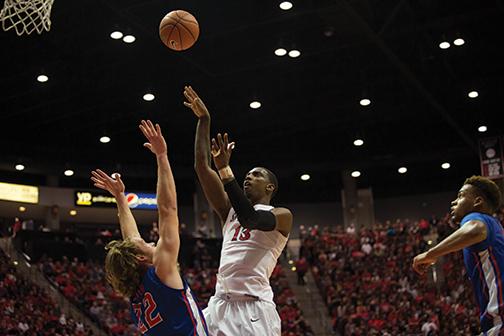 SDSU's Winston Shepard shoots at Viejas Arena