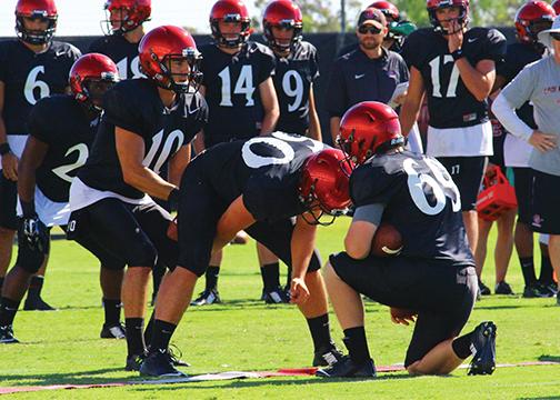 #AztecFB camp report: SDSU quarterback battle is 2-man show