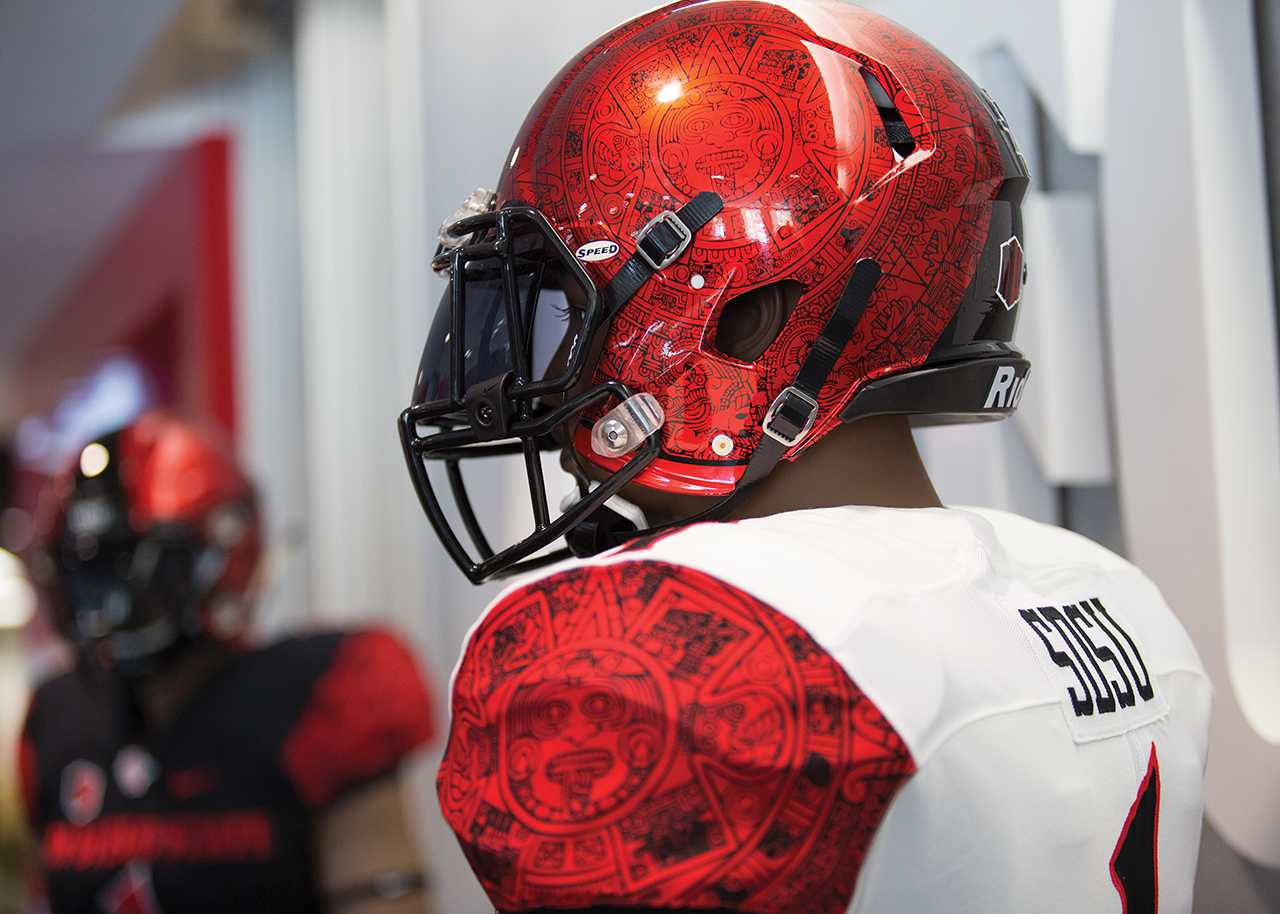 sdsu aztec football helmet