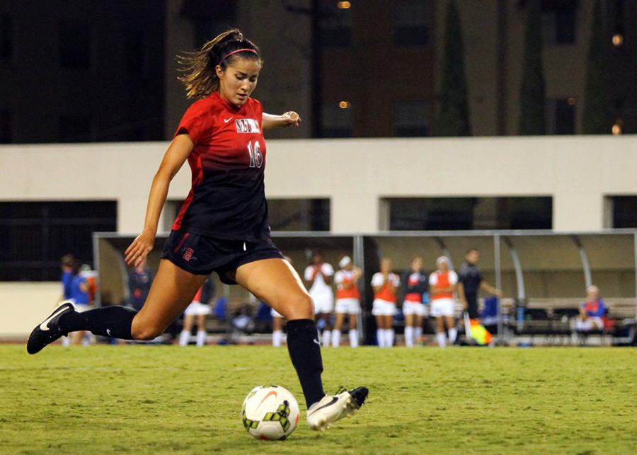 Aztec+womens+soccer+opens+homestand+with+3-0+thumping+of+UNLV