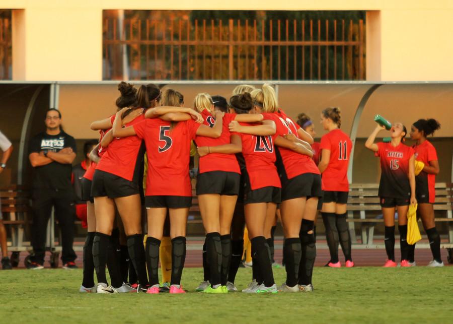 SDSU womens soccer holds off crosstown rival USD in wild finish