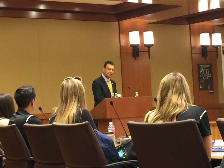 California Secretary of State Alex Padilla addressed Associated Students on Feb. 3. 