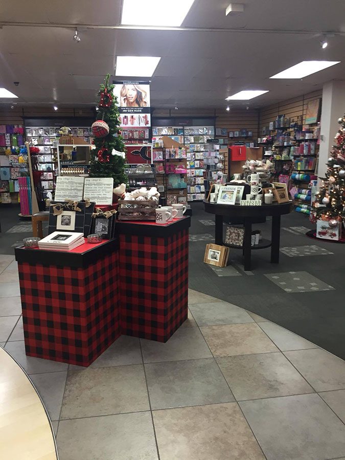Christmas decorations at the SDSU Bookstore on Nov. 10.