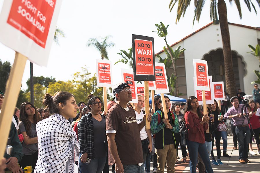 Students rally for immigrant rights and socialist movement
