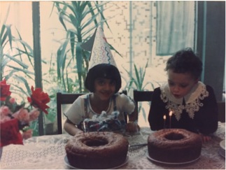 The author and her cousin, Elena Yeroushalmi, in Tehran, Iran, April 1998. Photo courtesy of Talia Raoufpur