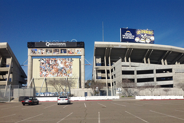 The stadium formerly known as Qualcomm in May 2017.