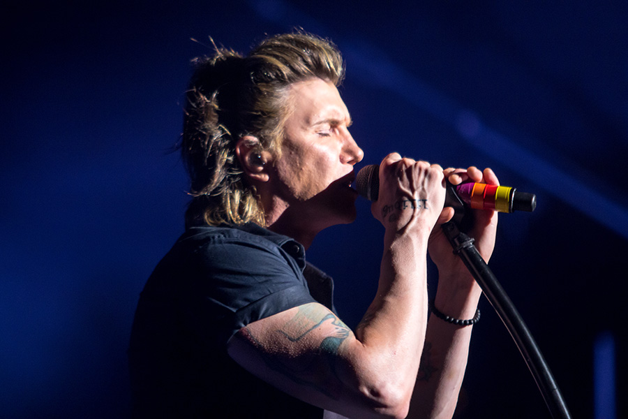 Goo Goo Dolls lead singer Johnny Rzeznik sings the bands hits last Tuesday at the Cal Coast Credit Union Open Air Theater. 