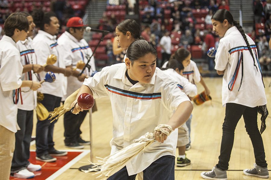 Native+American+Heritage+Month+event+held+at+basketball+game+amid+mascot+controversy