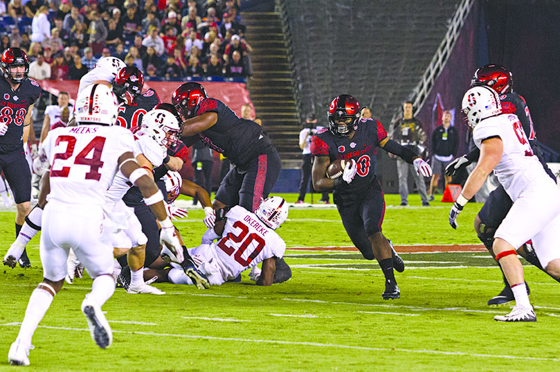 Penny hits the hole against Stanford. Photo by Andrew Dyer.