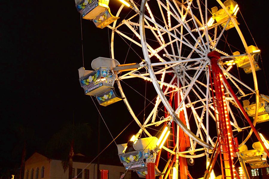 The campus carnival Aztec Nights event in September of 2016 featured a ferris wheel and other classic carnival rides free for students to enjoy. 