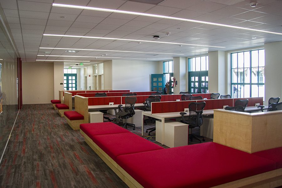 Workspaces in the new EIS Complex. Photo by Andrew Dyer