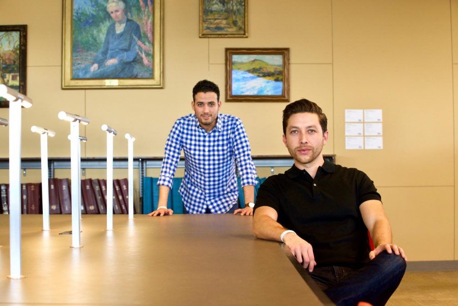 Abraham Arechiga and Alvaro Sanchez Diaz serve as the creators of Spanish55, an online language learning course.
