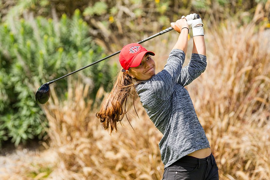 Senior Mila Chaves competes during the March Mayhem Tournament at the Farms Golf Club in Rancho Santa Fe, California on March 26.