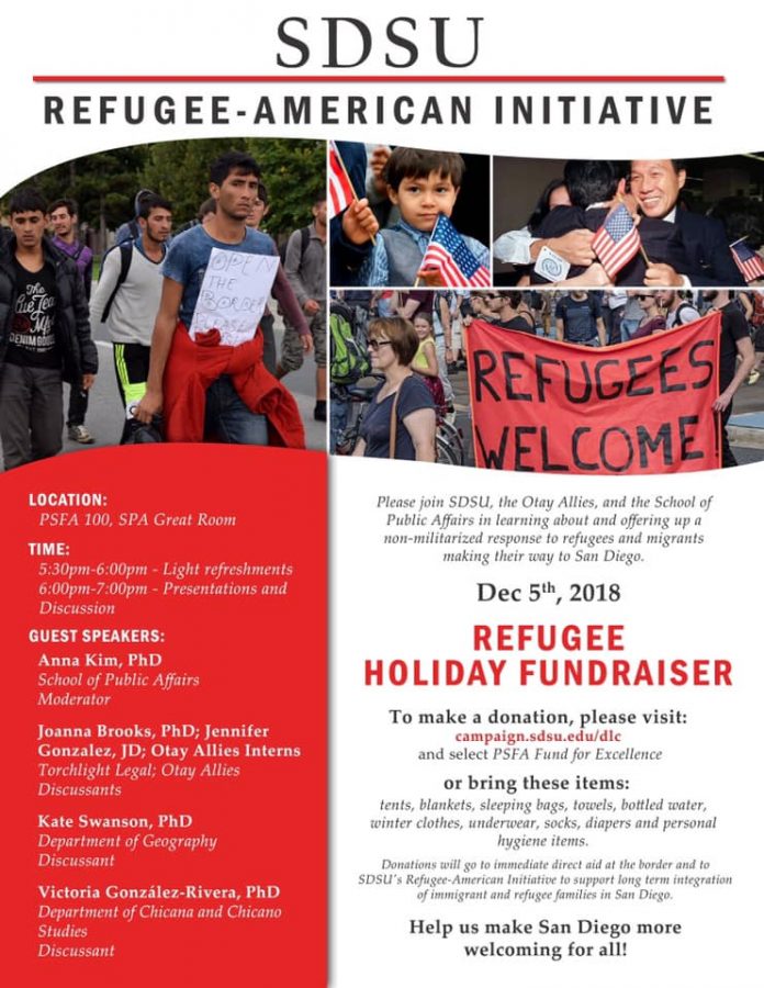 The Refugee Holiday Fundraiser will take place on Wednesday, Dec. 5 from 5 to 7:30 p.m.