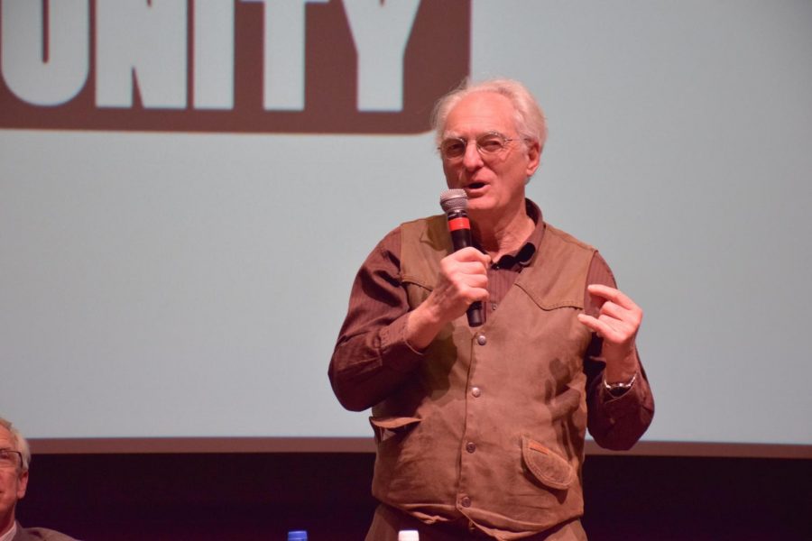 Filmmaker Stephen Most speaks during a panel after a screening of “Wilder than Wild” on Feb. 12. 