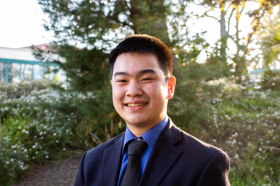 A.S. vice president of university affairs candidate Winston Liew.