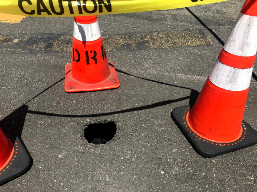 A sinkhole found on Tuesday night has prompted the closure of some parts of Aztec Circle Drive.