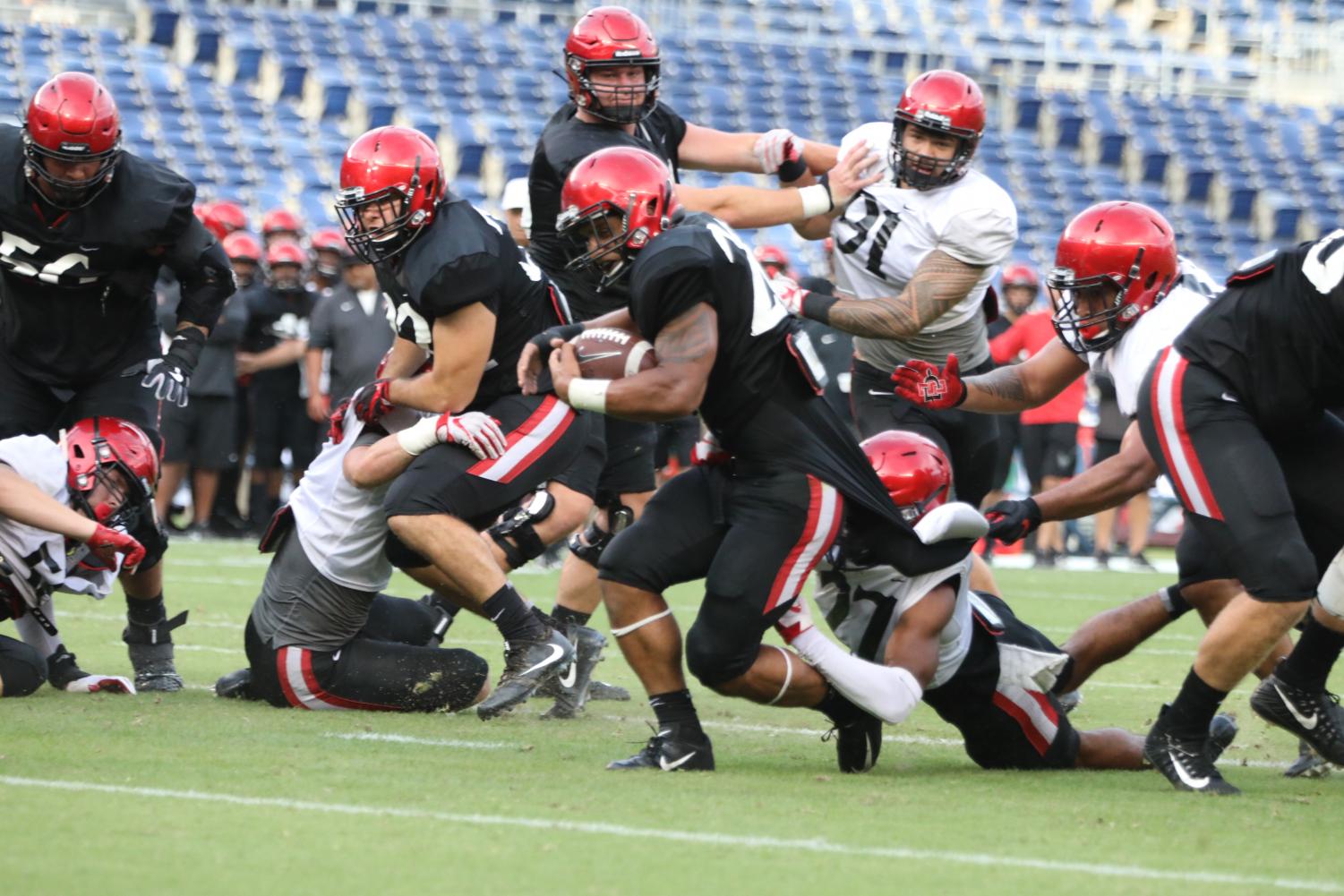 Well, well, well — Aztecs offense shows some life in Snapdragon scrimmage -  The San Diego Union-Tribune